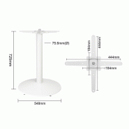 Pied de table en fonte blanc | Bolero - FT029_1