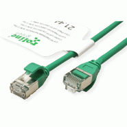 ROLINE GREEN Cordon DataCenter U/FTP Cat.6A (Classe EA), LSOH, slim, vert, 0,5 m_1