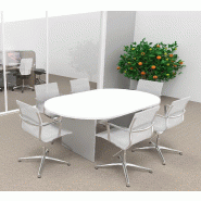 Table de réunion ovale Kate - Mobel Linea - 200, Blanc_1