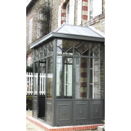 Véranda style ancien sur mesure, conçu en profilés acier à rupture de pont thermique - HAMON METALLERIE_1