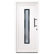 Vidaxl porte d'entrée blanc 98x208 cm pvc 3157081_1