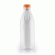 Bouteille en plastique PET FRUITA 1000 ml - bague 38 3 filets - cristal_1