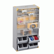 Casier à vis en acier - 19 tiroirs - Dimensions 56 x 30 x 16.5 cm - Avec séparateurs amovibles_1