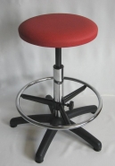 N13 - Tabourets réglables en vinyle supérieur avec assise tendue - 20 couleurs au choix - Diamètre 33 cm_1
