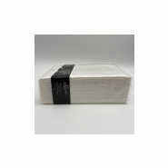 Serviettes de table non tissees 2 plis 60g 40x40cm gc class blanc lisere bordeaux goma- carton de 500_1