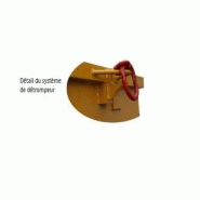 Benne à tuyau droite avec boucles latérales de levage - Système de vidage central - Capacité de 350 à 2500 L_1