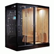 COMBI SAUNA DOUCHE HAMMAM BOREAL® SH220-D BLACK EDITION - DROITE_1