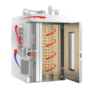 Four rotatif à combustion 800x1000 - hotte d'aspiration - capacité 180 à 216 baguettes - LOGIUDICE FORNI_1
