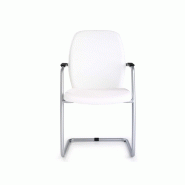 Siège de réunion Nest - Assise en mousse polyuréthane 40kg/m3 - Piètement acier gris ou chromé_1