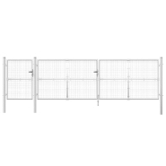 Vidaxl portal de jardin maille argenté 500x175 cm acier galvanisé 154558_1