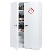 Armoire de sécurité pour produits dangereux : corrosifs - armoire haute 2 portes - réf. ARMCODP180-120 avec rétention et doublage PEHD_1