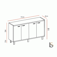 Grande armoire 4 portes - Quadrifoglio - Wengé_1