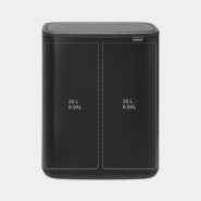 Poubelle Brabantia Bo Touch Bin 2 x 30 litres - Matt Black - Idéale pour trier les déchets_1