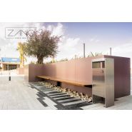 Poubelle extérieure 03.061.Sc - Zano - 52L - acier noir et inox - design classique et moderne_1