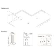 09200252 - Potelets fixes - Tubesca-Comabi - acier galvanisé, hauteur 400 mm_1