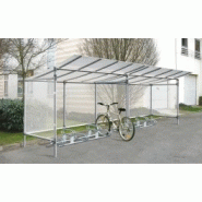 Abri vélo semi-ouvert - structure en acier ou aluminium - bardage en polycarbonate alvéolaire - pour 5 vélos - extensible_1