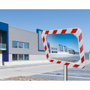 Miroir routier Polymir® et P.A.S® - Réf : 554 - Sécurisation des intersections avec cadre rétro réfléchissant_1