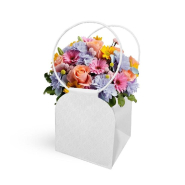 Sac anses cordelette rondes blanc 15X15X16.5 CM par 10_1
