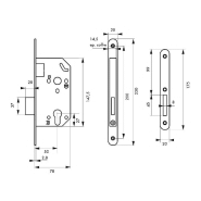 Serrure à encastrer pour porte d'intérieur - Unimax NF - Têtère laiton, acier embouti, marque THIRARD_1