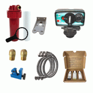 Adoucisseur d'eau 16l fleck 4600 mv eau chaude complet avec accessoires_1