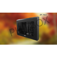 Boîtier pour écran LCD avec protection contre les surcharges électriques