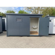 Conteneur sanitaire accessible 4×2 - Adapté PMR avec barres d'appui, lavabo et rampe d'accès_1