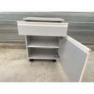 Meuble sous paillasse d'occasion de laboratoire - type caisson placard avec 1 tiroir et 1 étagère - Réf. P21091191_1