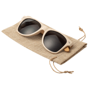 Étui lunettes - cordon en polyester naturel - 9g - couleur beige_1