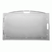 Porte-badge rigide sécurisé avec clé d'ouverture - Modèle combiné horizontal et vertical - Polycarbonate dépoli/cristal - 1 ou 2 cartes_1