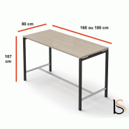 Table haute CREO - OFFICITY - Blanc, 160 x 80 cm_1