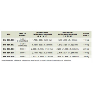 Bac de rétention en acier pour citernes rectangulaires - Réf 446 150.100 - 1470 L horizontale_1