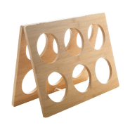 Porte-bouteille de vin pliable en bambou - capacité 6 bouteilles - couleur naturelle_1