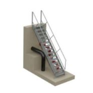 Escalier technique en acier galvanisé - Conforme EN 1090 et NF E 85 015 - Livré sous 72h_1