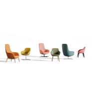 Fauteuil pivotant à dossier haut Truka - ref : truka_1