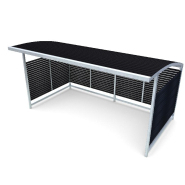 Garage à vélos Stella réf-8043672 - Hags - Toit métal voûté - Noir/Galvanisé - Fondation à enterrer_1