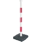 Poteaux PVC pour balisage - Hauteur 950 mm - Fabrication française - Socles et couleurs au choix_1