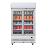 Vitrine réfrigérée 2 portes coulissantes 950 litres avec roulettes - gaz écologique r290_1