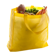 Sac shopping publicitaire non tissé - anses longues - jaune - 70 g/m² - 40 g_1