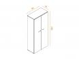 Armoire haute portes battantes CLASSIC L90xH200 - Kesiolt_1