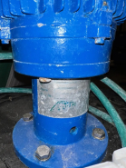 Fût plastique bleu d'occasion avec agitation - référence : c8235_1