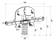 Jeu Ressort Requins - Figurine en polyéthylène haute densité - Âge : 3 à 14 ans - Anti vandalisme_1