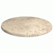 Plateau de table Werzalit Ø60 - SMOKEY WHITE_1