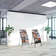 Présentoir Black-Line® 5 cases noir - Réf : 345101 - Grande capacité pour brochures et dépliants_1