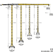 340 ec-b 16 grue à tour - liebherr - hauteur max. Sous crochet 84,70 m - capacité de levage max. 16 000 kg_1