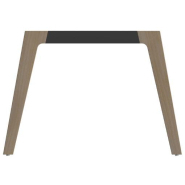 Bureau WOODY Manager neuf - L210 x P100 x H72,5 cm - console retour à droite - pieds carbone - plateau imitation Chêne clair - résistance au feu M3 - certification PEFC_1