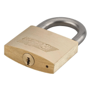 Cadenas à clé Transit 2 - 60 mm - Corps laiton monobloc, anse inoxydable, mécanisme à goupilles - THIRARD_1