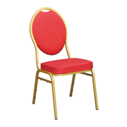 Chaise empilable avec assise et dossier rembourrés - Voltaire - 3 modèles et structure métallique_1