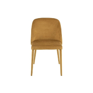 Chaise de réunion CHEZA ocre - tissu velours ultra doux - structure métallique - dimensions L58xH80xP51 cm_1