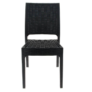 Chaise empilable d'extérieur en résine Florida coloris gris foncé_1