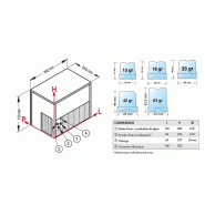 Machine à glaçons pleins 155 kg/24h modulaire condenseur eau Brema_1